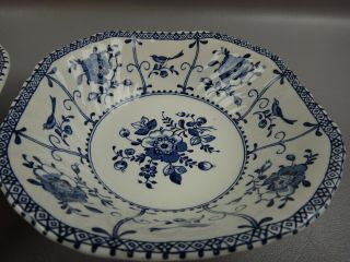 SET OF 2 Johnson Brothers INDIES BLUE Square Cereal Bowls 2