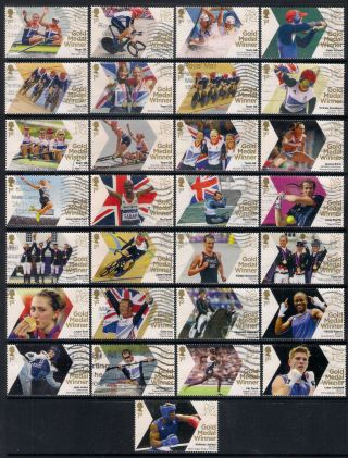 Gb 2012 Olympic Games 29 Self Adhesive Commemorative Stamps Good Off Paper