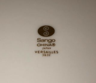 Sango China VERSAILLES GREEN & GOLD 4 1/2 