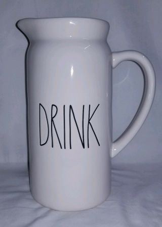 Rae Dunn By Magenta Drink Water Juice Pitcher Ceramic