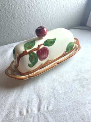 Vintage Franciscan Apple Pattern Butter Dish Made In California Vgc N