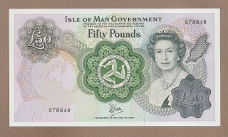 Isle Of Man: 50 Pounds Banknote,  (unc),  P - 39a,  1983,