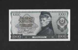Unc 1000 Schillings 1966 Austria
