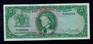 Trinidad & Tobago 5 Dollars L.  1964 N Pick 27b Xf.