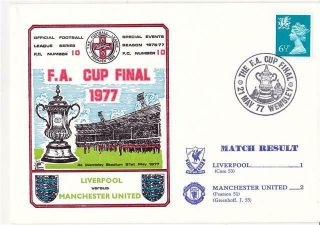 Dawn Football Event Cover (610) - 1977 Fa Cup Final - Liverpool V Manchester Utd