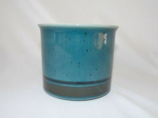 Arabia of Finland Meri Mug Cup Hand Crafted Teal Blue Brown Dark Blue Speckled 3
