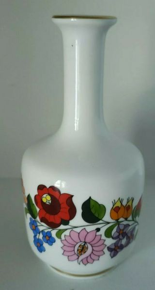 Kalocsa Hungarian Hand Painted Porcelain Bud Vase 0196