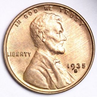 Uncirculated 1935 - S Lincoln Wheat Cent Penny