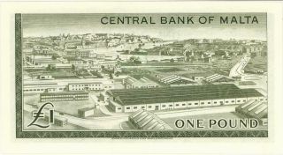 Malta 1 Pound Currency Banknote 1967 PMG 65 EPQ CU 3
