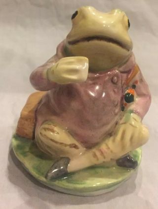 Vintage Royal Albert England Beatrix Potter Jeremy Fisher Frog Porcelain 3”