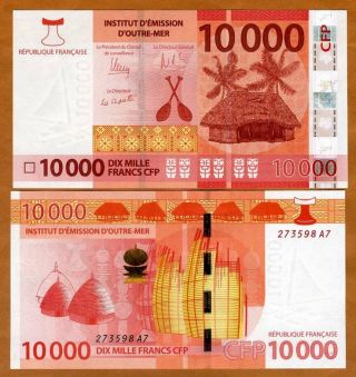 French Pacific Territories,  10000 (10,  000) Francs Nd (2014) P - 8,  Unc