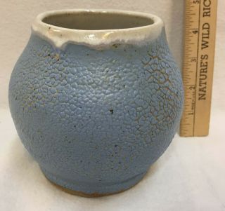 Pottery Vase Blue Crackle Mosaic Scales Texture 4.  5 