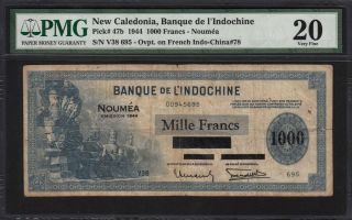 Caledonia 1944 1,  000 France Banque De L 
