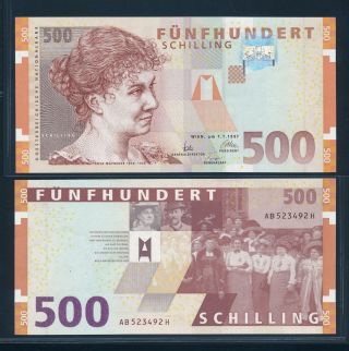 [97379] Austria 1997 500 Schillings Bank Note Unc P154