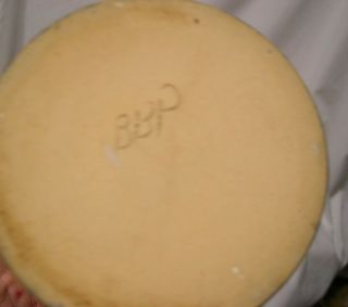 BBP Beaumont Brothers Pottery spongeware salt glaze stoneware blue Utensil Crock 3