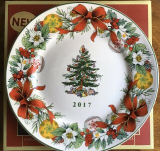 Spode Christmas Tree 2017 Annual Collector Plate 8 Inch Nib