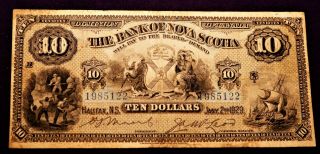 Bank Of Nova Scotia 1929 $10.  00 - Large Format