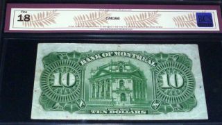 1935 BANK OF MONTREAL $10 - CANADA CHARTERED BANKNOTE 2