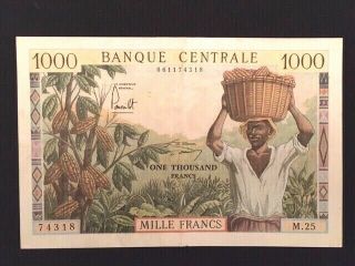 1000 Fr Banque Centrale Du Cameroun 1962