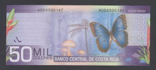 Costa Rica 50000 Colones 2009 UNC P.  279,  Banknote,  Uncirculated 2
