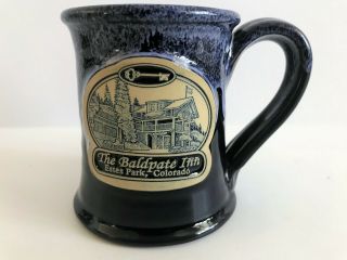 2016 Deneen Pottery Hand Thrown The Baldpate Inn Midnight Blue 10 Oz Coffee Mug