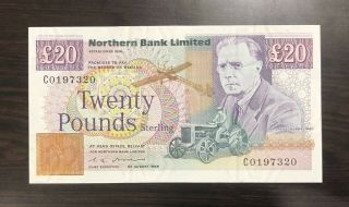 Ireland - Northern - 20 Pounds - Northern Bank Limited - 1988 - Pick 195a - Scarce,  Unc.