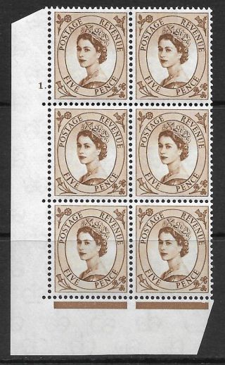 5d Wilding Multi Crown On Cream Cyl 1 Dot Perf A (e/i) Unmounted
