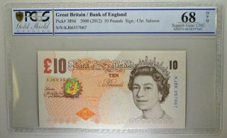 Bank Of England Great Britain 10 Pounds 2000 Pcgs 68opq