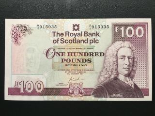 The Royal Bank Of Scotland 2007 £100 One Hundred Pounds Banknote Unc A2 915035