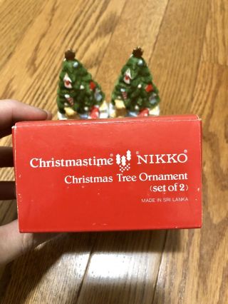Christmastime Nikko Christmas Tree Ornament Set Of 2 3
