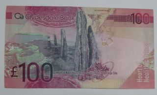 Clydesdale Bank PLC Scotland,  2009,  100 Pound Note,  CR Mackintosh; Orkney images 2