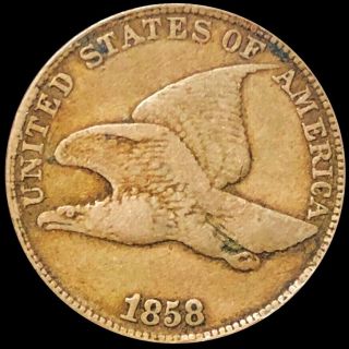1858 Flying Eagle Cent Lightly Circulated Philadelphia High End 1c Copper Coin