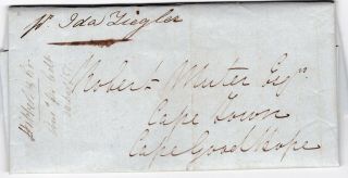 1857 E & G Hibbert London Letter To Cape Town Per Ida Zeigler Re Beer