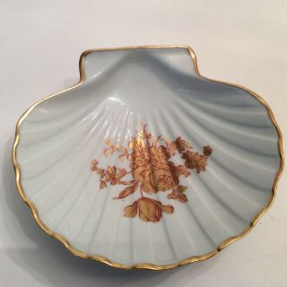 Vintage Limoges Made In France Small Sea Shell Bowl Jewelry Coin Trinket Dish