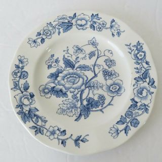 Wedgwood England Enoch Windermere Blue & White Floral Saucer Small Plate 8 "