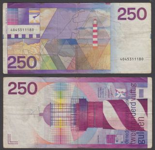 Netherlands 250 Gulden 1985 (f - Vf) Banknote P - 98