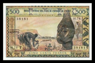 TOGO 500 Francs ND 1959 Sign.  11 (W.  A.  S) P 802Tm UNC / 2