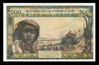TOGO 500 Francs ND 1959 Sign.  11 (W.  A.  S) P 802Tm UNC / 3