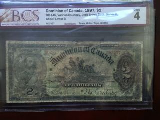 Dc - 14b Dominion Of Canada 1897 $2 - Banknote