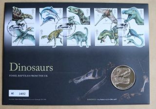 Dinosaurs 2013 Royal Megalosaurus Uncirculated Medal Fdc