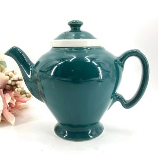 Vintage Mccormick Teapot Green Baltimore Tea Pot With Infuser Strainer Insert