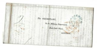 1852 Gb Ireland Limerick Letter To East India Company Military London 61