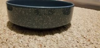Mikasa Ultrastone Country Blue Cu501 8 1/2 " Round Vegetable Bowl Euc Speckled