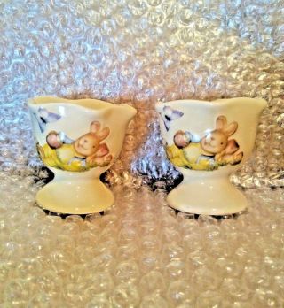 Vintage Peter Rabbit Purple Butterfly China Lusterware Egg Cup Laura Secord ?