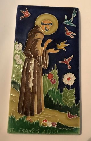 St.  Francis Of Assisi Italian Tile,  Creazioni Luciano Tile,  Decorative Tile