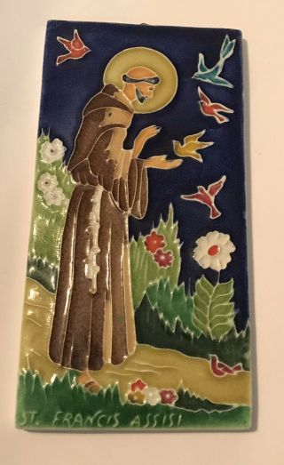 St.  Francis Of Assisi Italian Tile,  Creazioni Luciano Tile,  Decorative Tile 2