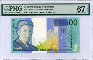 Belgium 500 Francs Nd 1998 P 149 Gem Unc Pmg 67 Epq