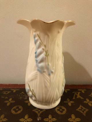 Irish Belleek Harebell Blue Bell Porcelain Flower Vase