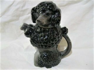 Vintage E R Erphila Germany Black/grey Poodle Dog Figurual Teapot