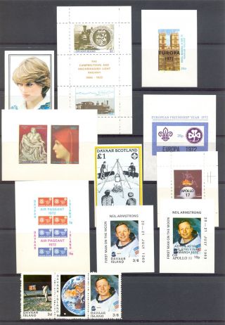 England Local - Davaar Island - 3 Stamps,  10 Blocks Mnh Vf